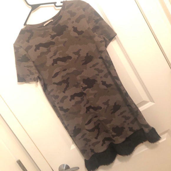 zara camo dress